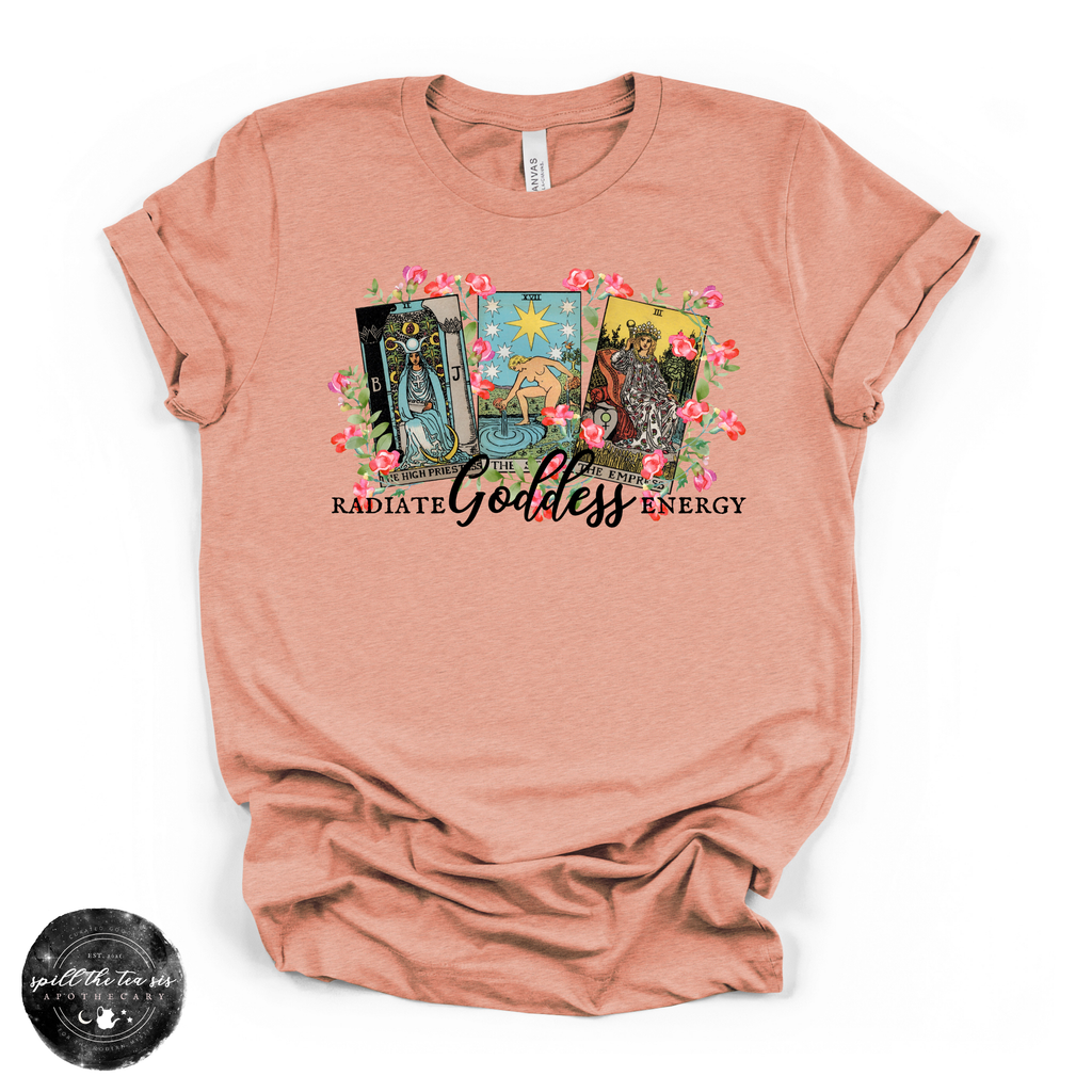Radiate Goddess Energy Tee | Empowering Graphic T-Shirt