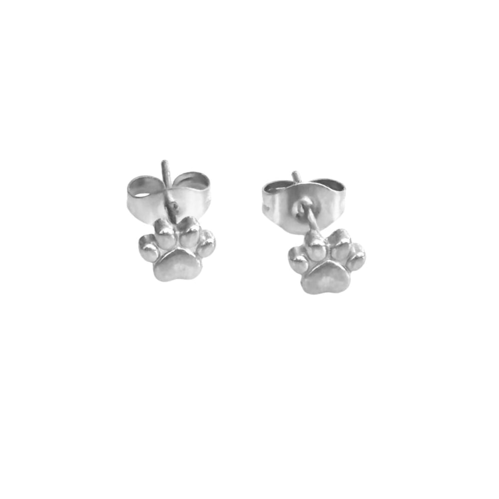 Pawfect Mini Paw Print Stud Earrings