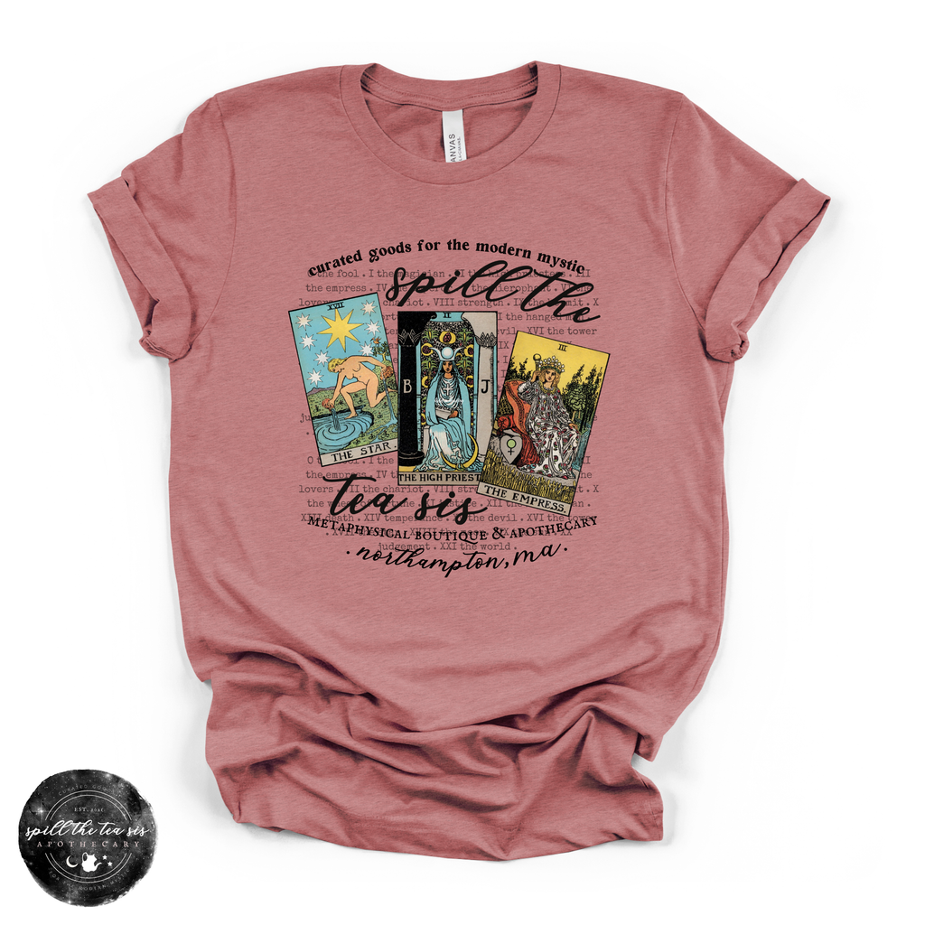 Spill The Tea Sis Tarot Tee | Witchy Tarot Graphic T-Shirt