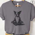 Boston Terrier Meditate Yoga T-Shirt