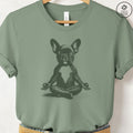 Frenchie French Bulldog Meditate Yoga T-Shirt