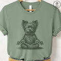 Yorkshire Terrier Yorkie Meditate Yoga Lotus Pose T-Shirt