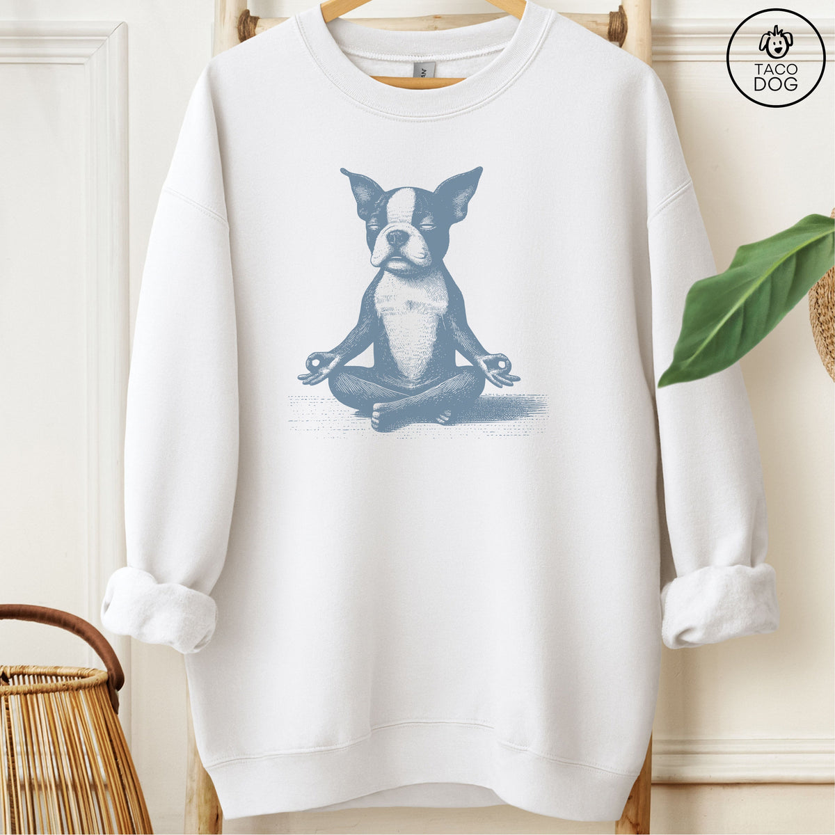 Boston Terrier Meditate Yoga Sweatshirt