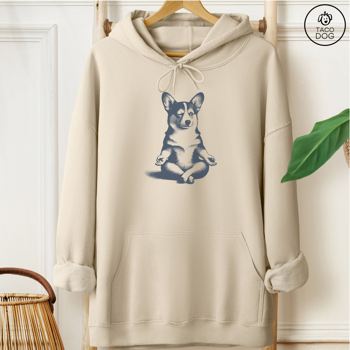 Corgi Meditate Yoga Hoodie