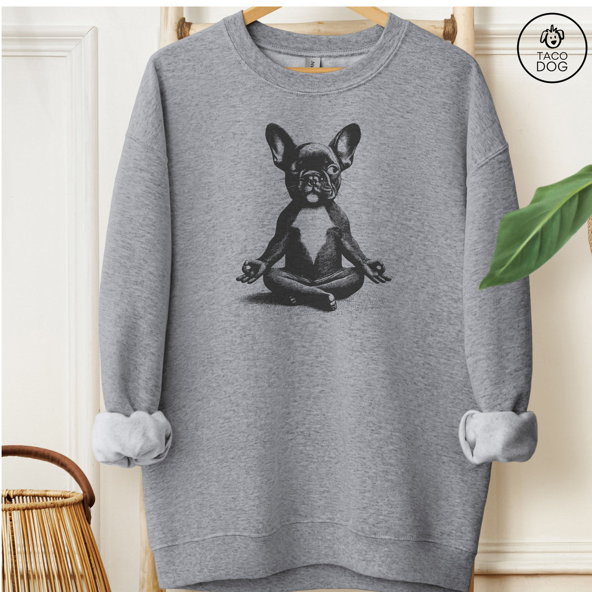 French Bulldog Frenchie Meditate Yoga Sweatshirt