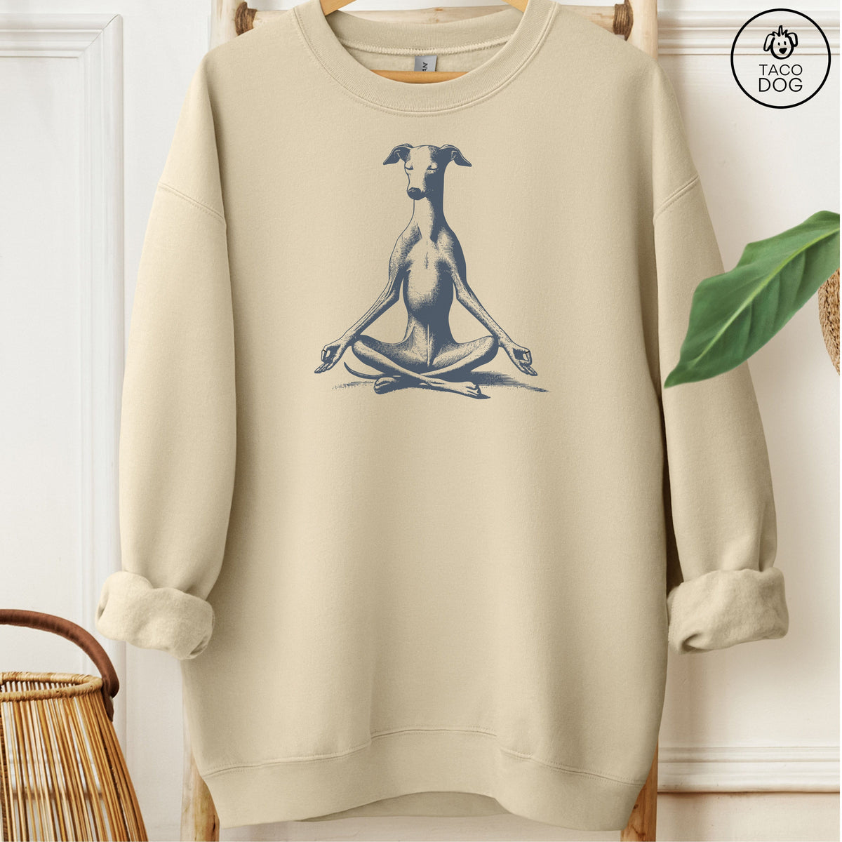 Italian Greyhound Whippet Meditate Yoga Sweatshirt