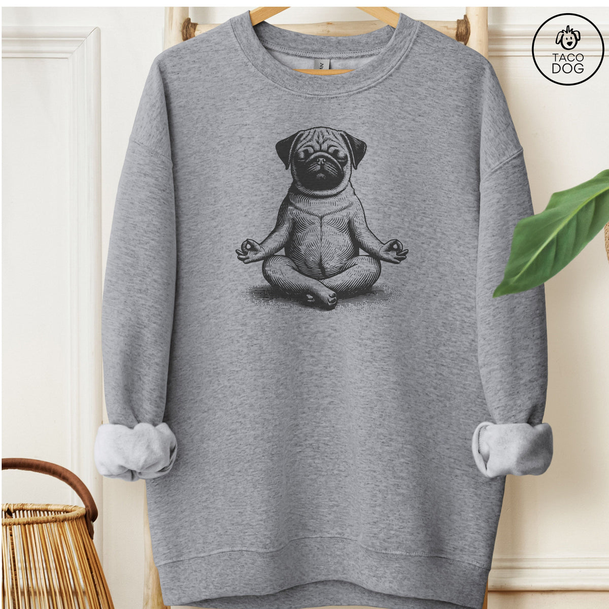 Pug Meditate Yoga Sweatshirt