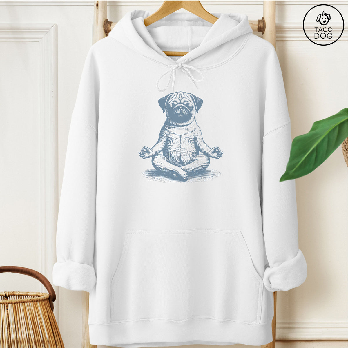 Pug Meditate Yoga Hoodie