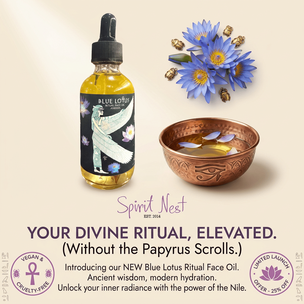 Blue Lotus Ritual Face Oil | Sacred Egyptian Elixir for Glow & Spiritual Awakening 🩵🌿