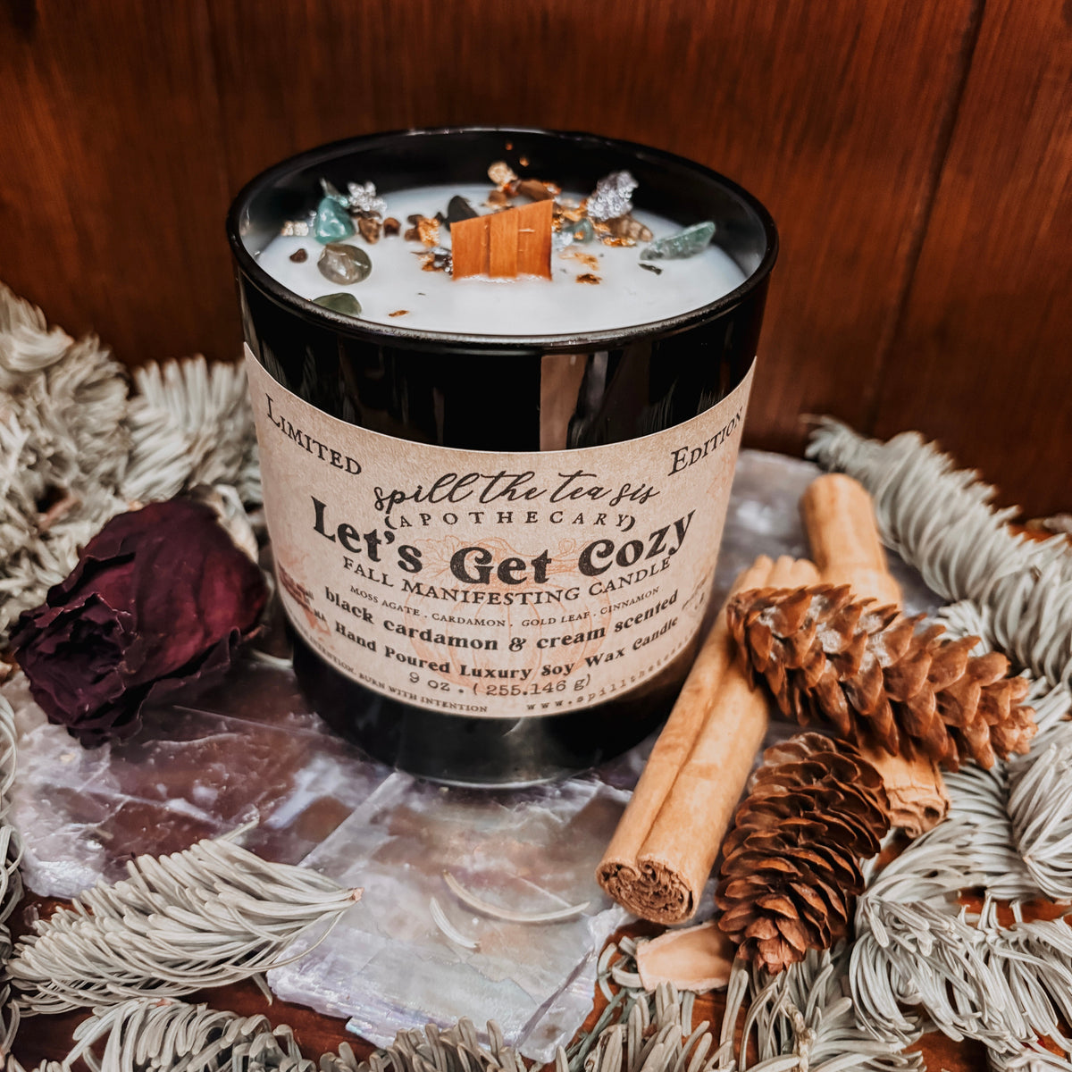 Let’s Get Cozy Intention Candle | Warm Spiced Soy Candle