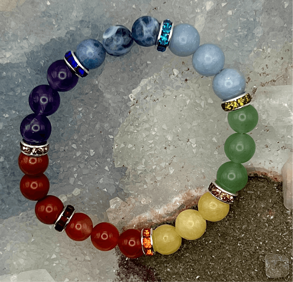 7 Chakra Crystal Beaded Bracelet Natural Gemstones