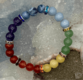 7 Chakra Crystal Beaded Bracelet Natural Gemstones