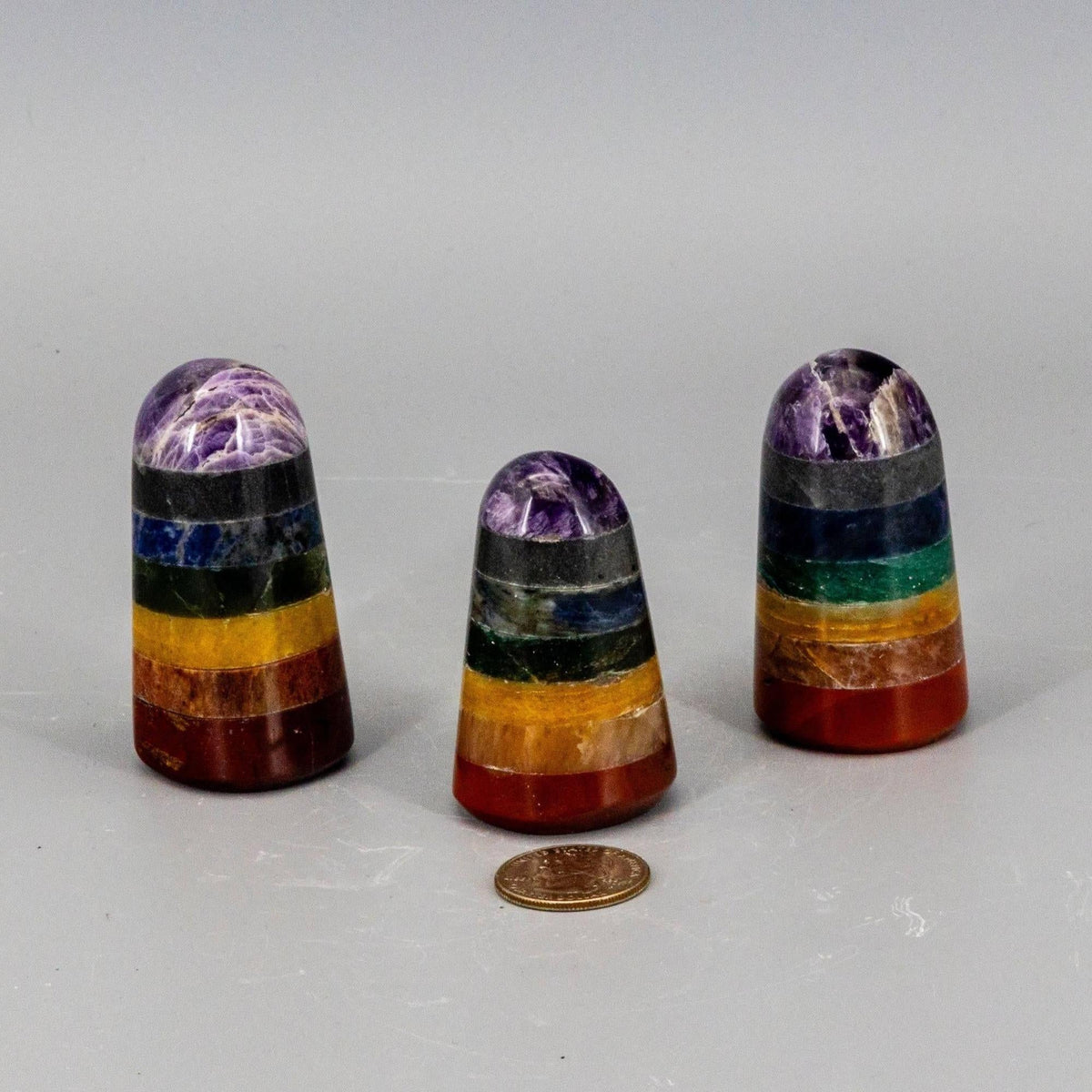 7 Chakras Crystal Pillar Natural Gemstone Full Spectrum