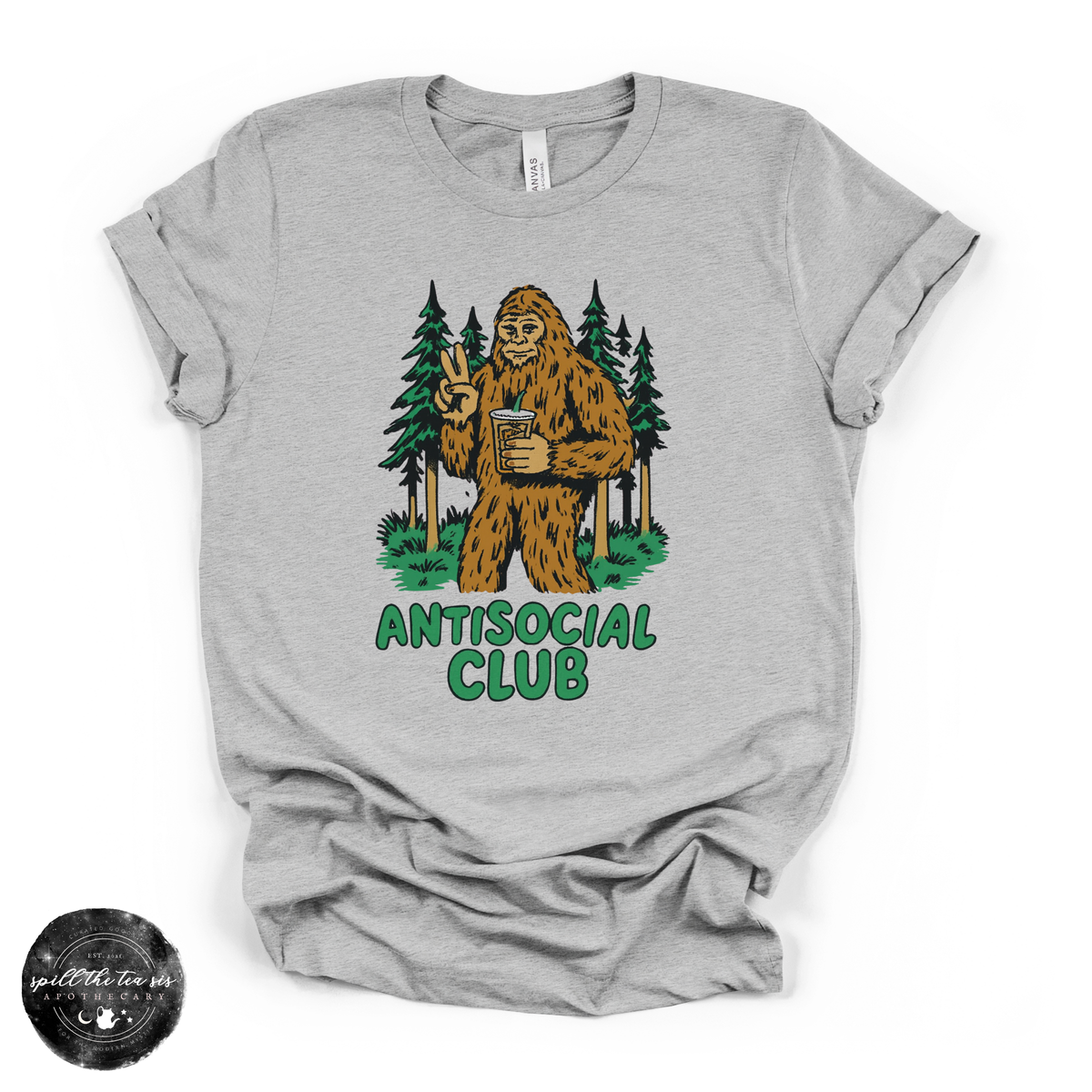 Antisocial Bigfoot Tee | Funny Sasquatch Graphic T-Shirt