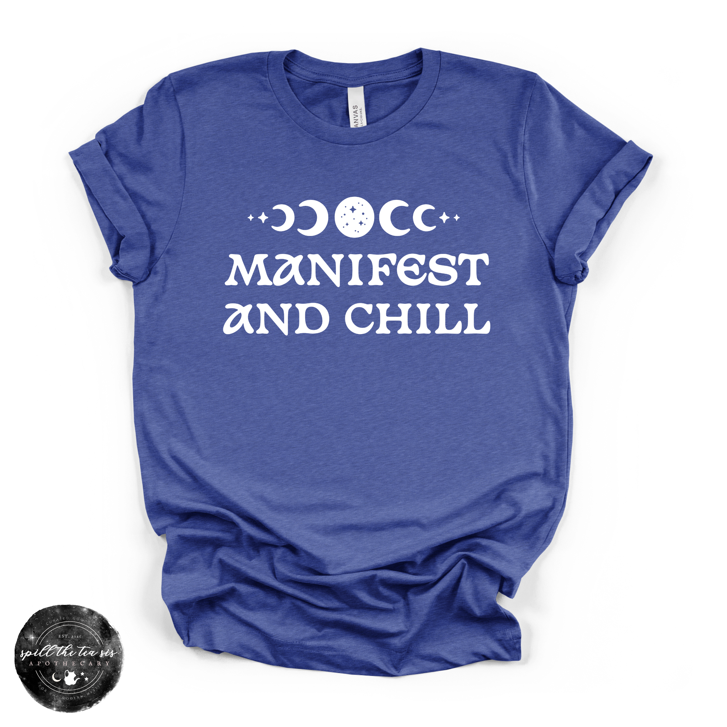 Manifest and Chill Tee ( WHITE DESIGN )| Witchy Graphic T-Shirt