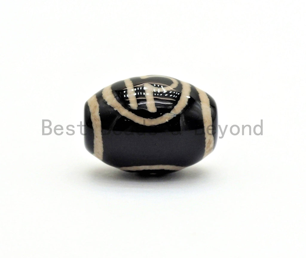 Zodiac Agate Beads, Zodiac Jewelry,  Astrology Jewelry, Zodiac Sign Black Onyx Beads, Birthday gift, 10x14mm, sku#U382