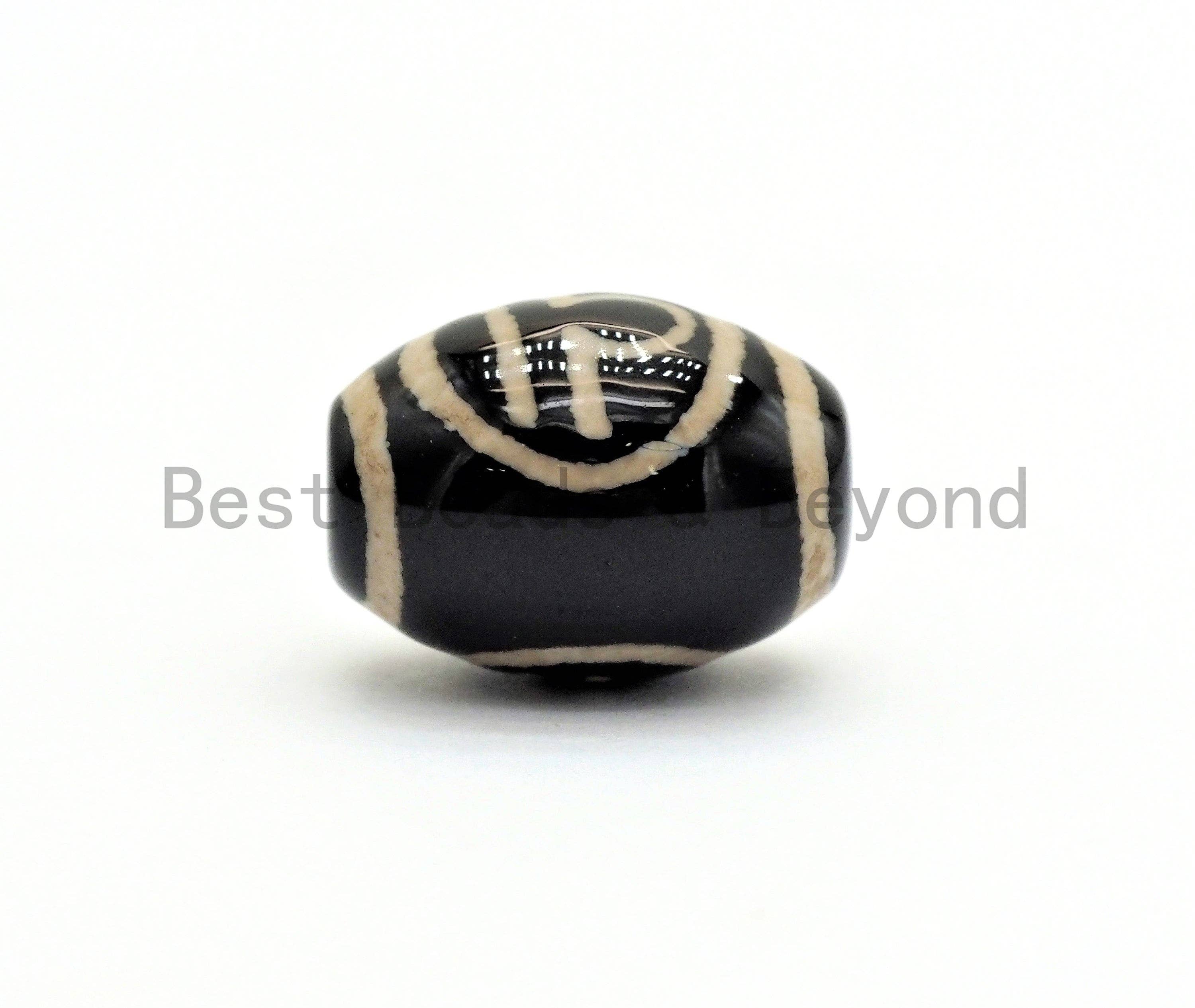 Zodiac Agate Beads, Zodiac Jewelry,  Astrology Jewelry, Zodiac Sign Black Onyx Beads, Birthday gift, 10x14mm, sku#U382