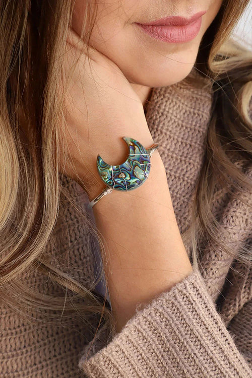 Abalone Shell Moon Bracelet