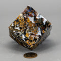 Agate Crystal Carved Cube with Cut Corner 416g