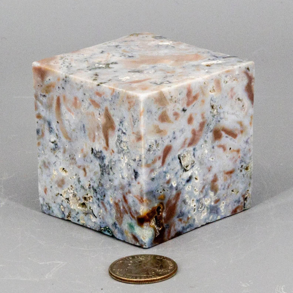 Agate Crystal Cube with Cut Corner Polished Specimen