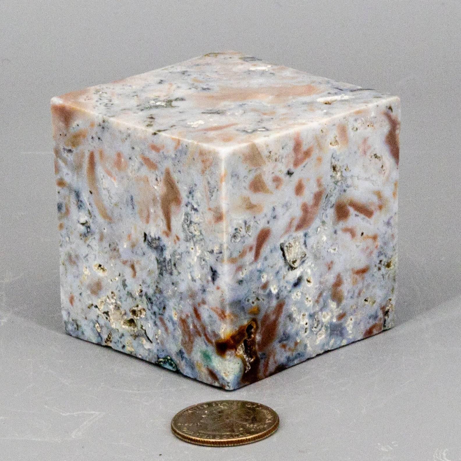 Agate Crystal Cube with Cut Corner Polished Specimen