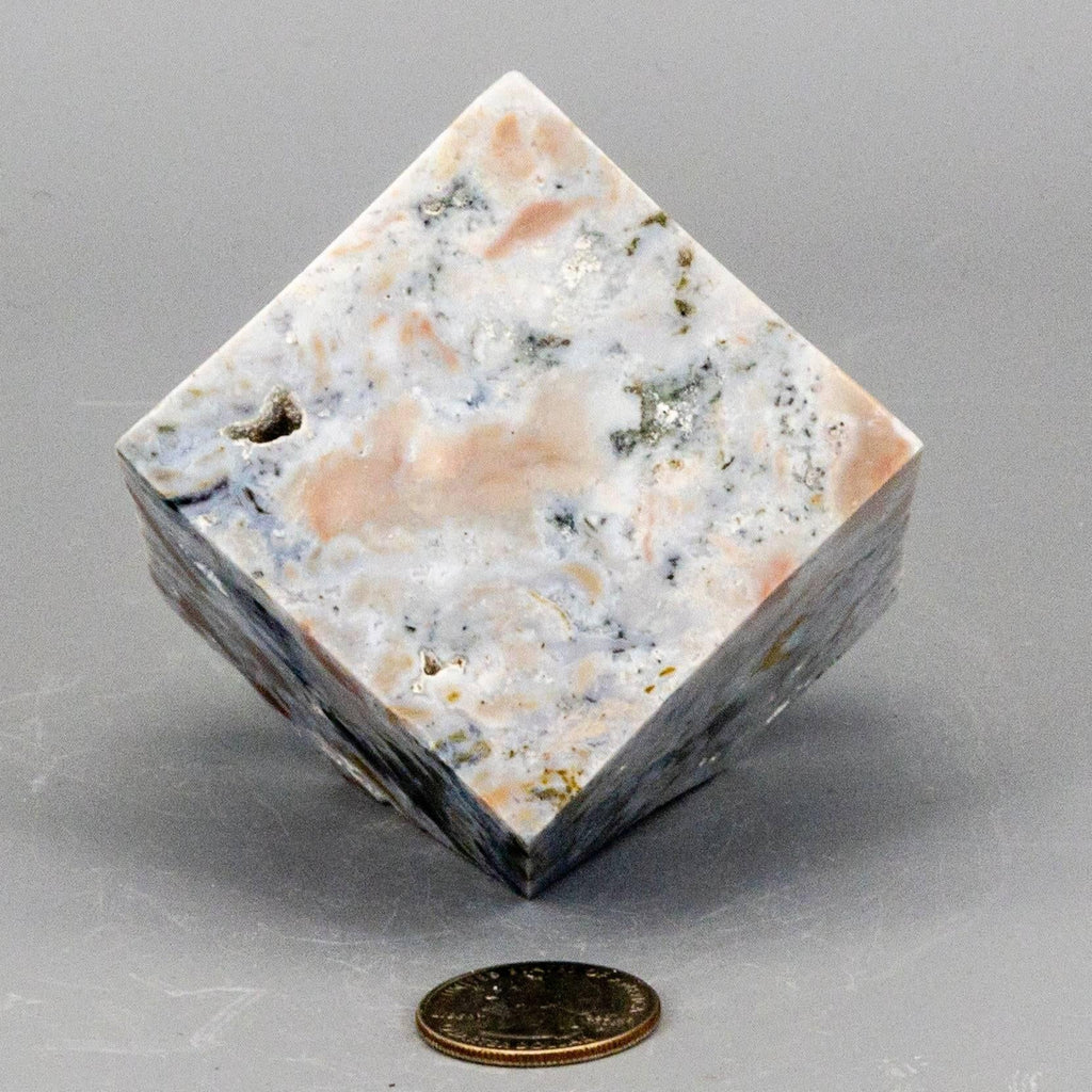Agate Crystal Cube with Cut Corner Polished Specimen
