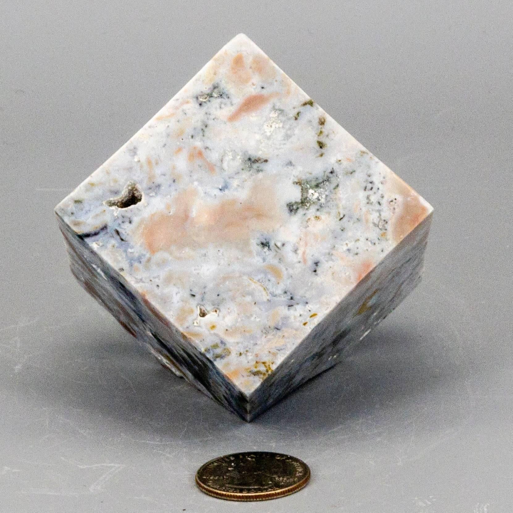 Agate Crystal Cube with Cut Corner Polished Specimen