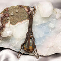 Agate Guitar Wire Wrap Pendant 5 Inch