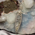 Agatized Coral Crystal Wire Wrap Pendant Copper Fossil