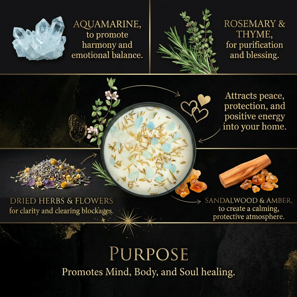Home Blessing Candle — 8‑oz Harmony & Protection