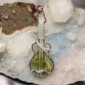 Banded Calcite Guitar Wire Wrap Pendant