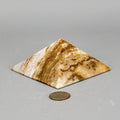 Banded Chocolate Calcite Crystal Pyramid, Polished