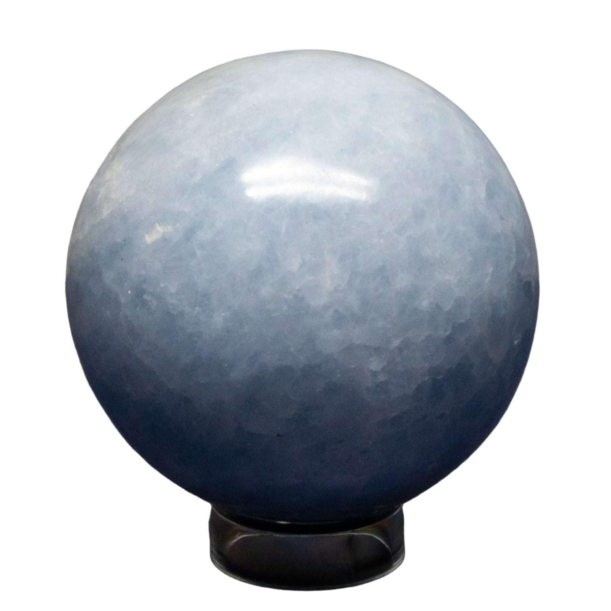 Blue Calcite Crystal Sphere Throat Chakra Calm Stone