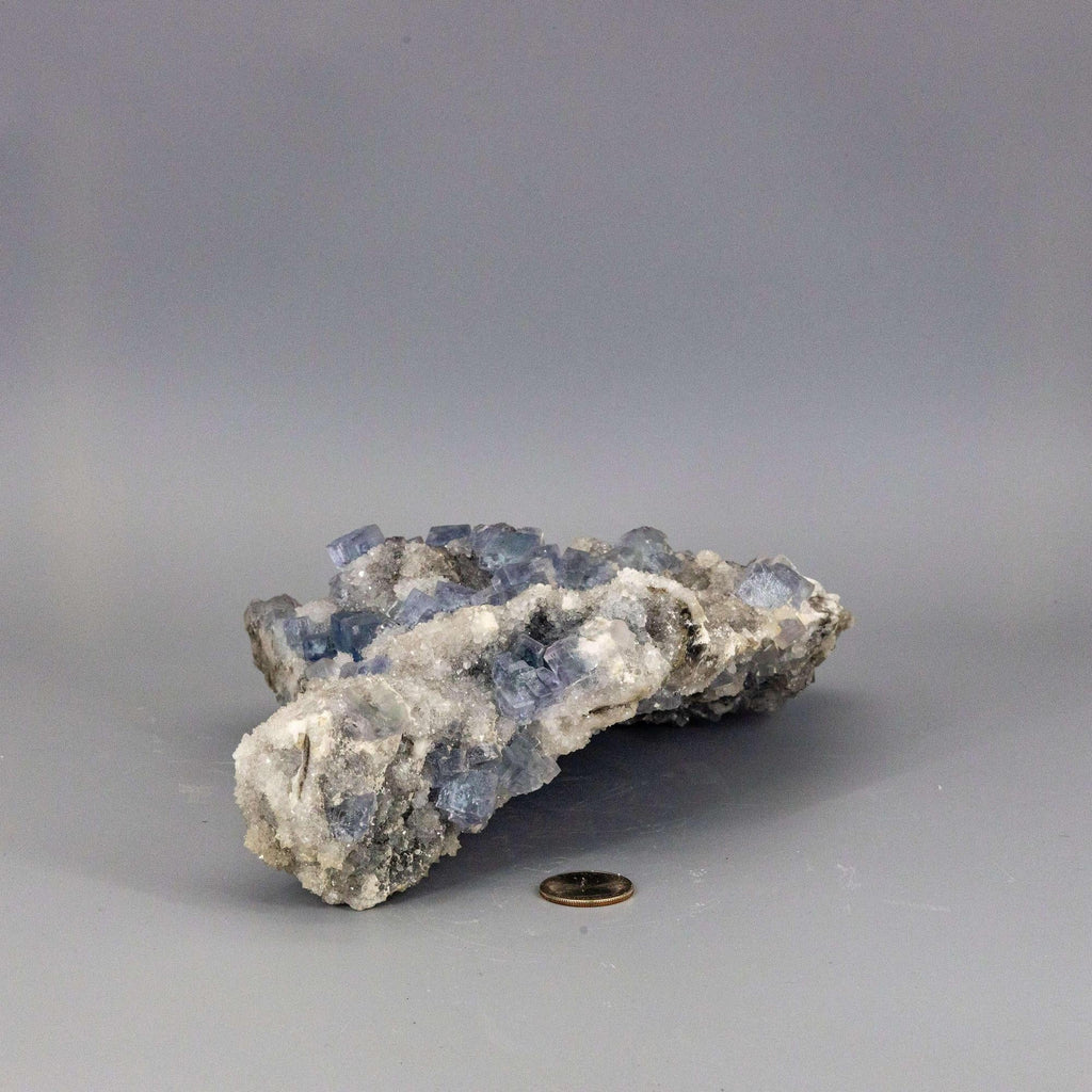 Blue Fluorite Crystal XL Sugar Cube Cluster Specimen