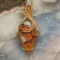 Brecciated Jasper Copper Crystal Wire Wrap Pendant #2