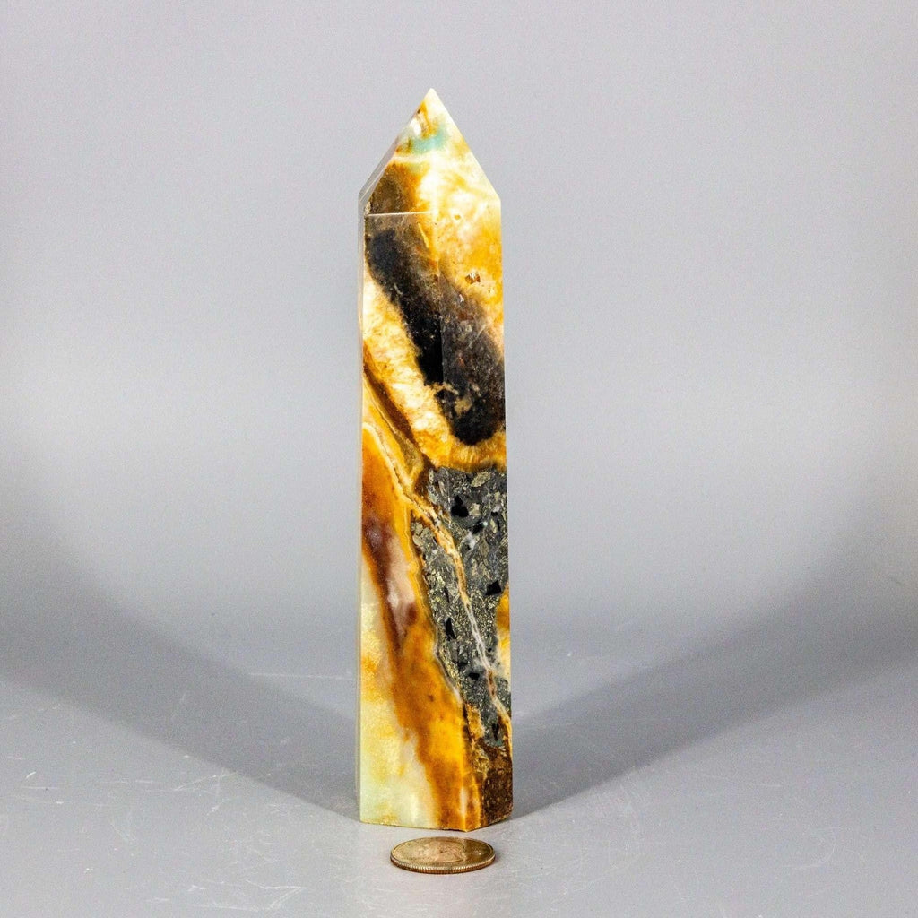 Caribbean Calcite Tower XXL | Polished Crystal Tower