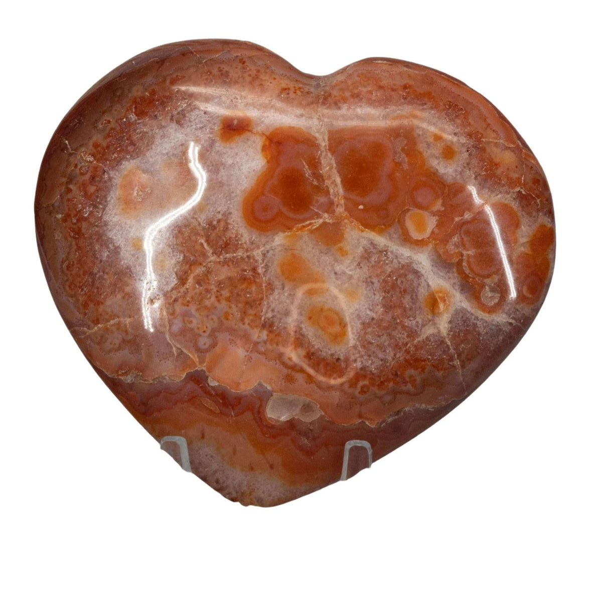 Carnelian Crystal Puffy Large Heart