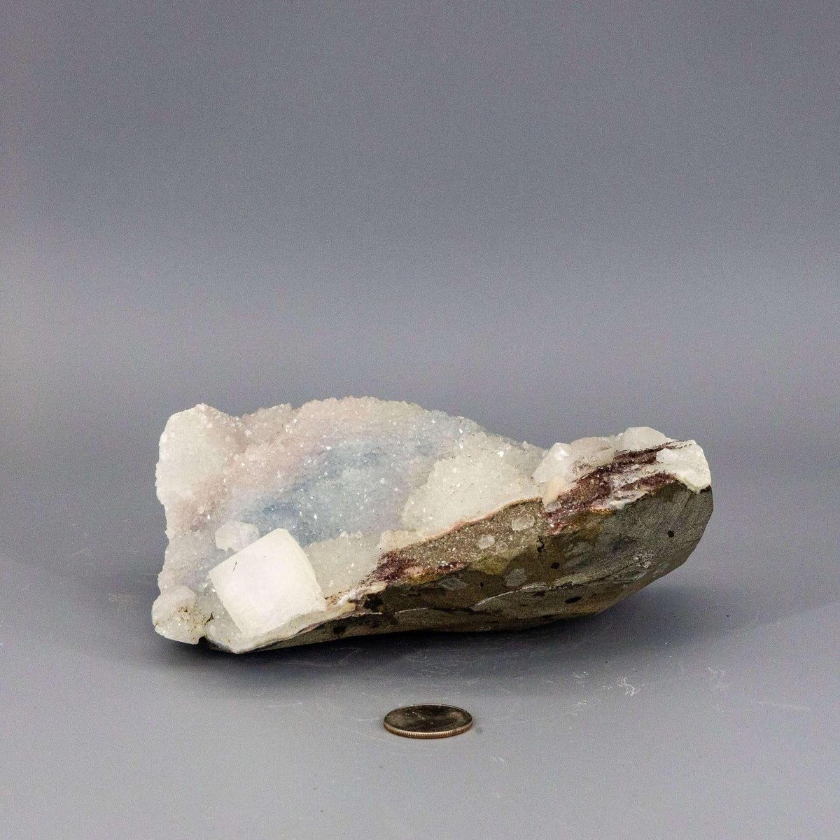Chalcedony Crystal Cluster Apophyllite Knob Two Mineral