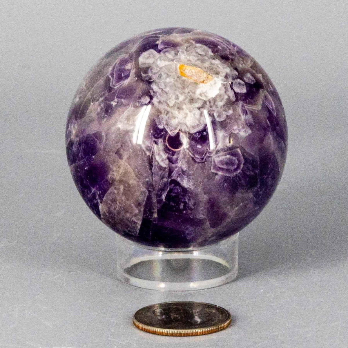 Dream Amethyst Crystal Sphere Polished Natural Specimen