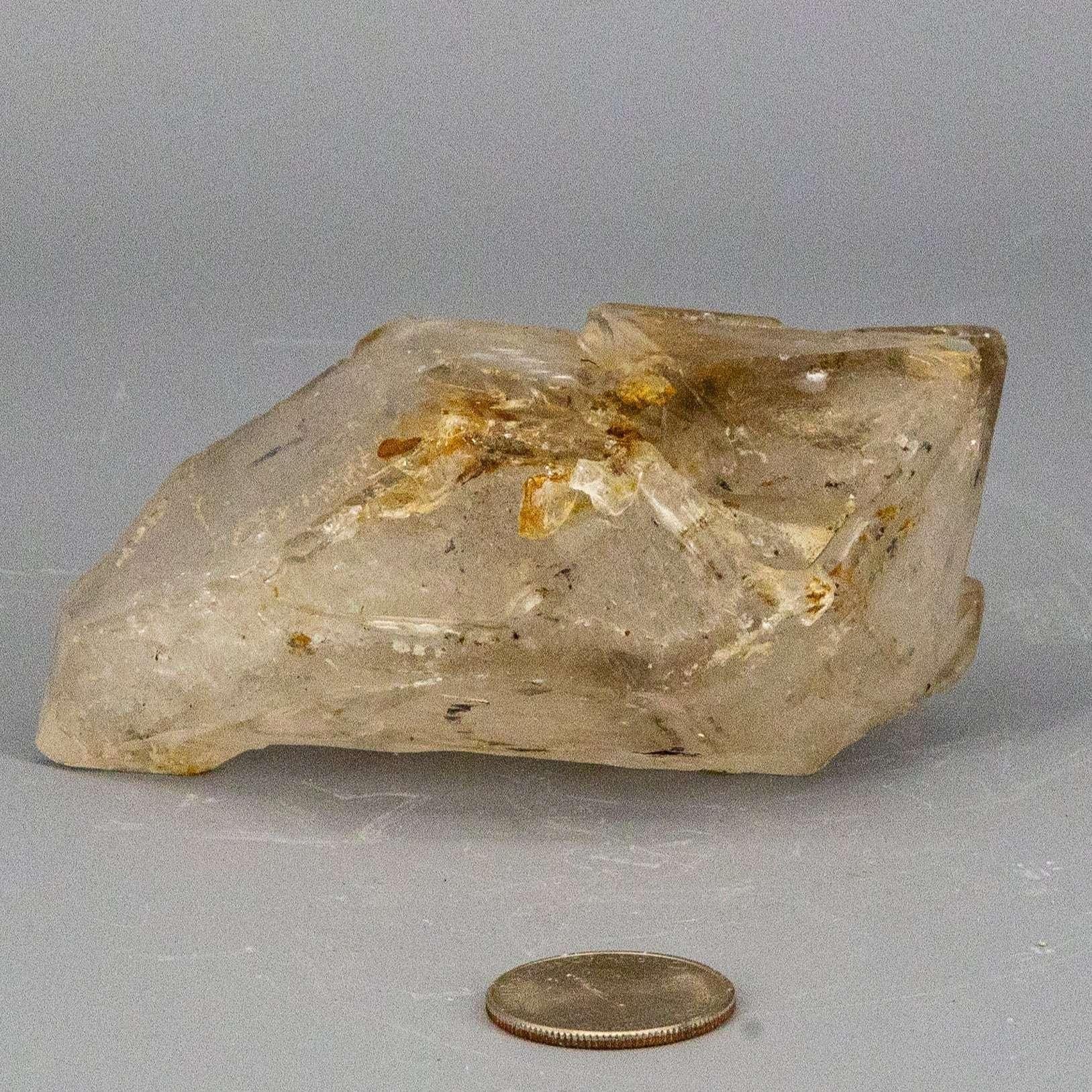 Enhydro Quartz Crystal Skeletal Elestial Point Specimen