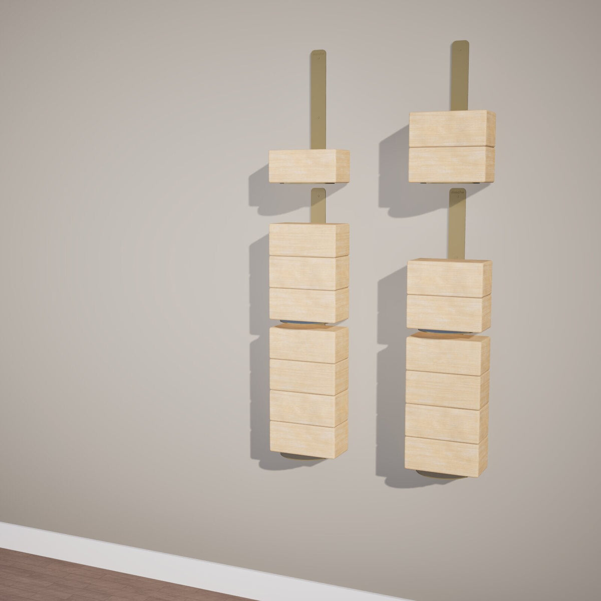 Yoga Block Wall Bracket | Gold