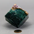Green Jasper Crystal Cube with Cut Corner Polished