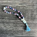 Throat Chakra Meditation Mala – 27 Beads of Aquamarine & Sodalite