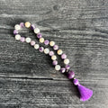Third Eye Chakra Meditation Mala – 27 Beads of Fluorite & Amethyst