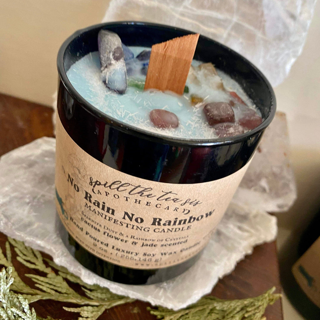 No Rain No Rainbow Intention Candle | Grief, Loss & Healing Soy Wax Candle