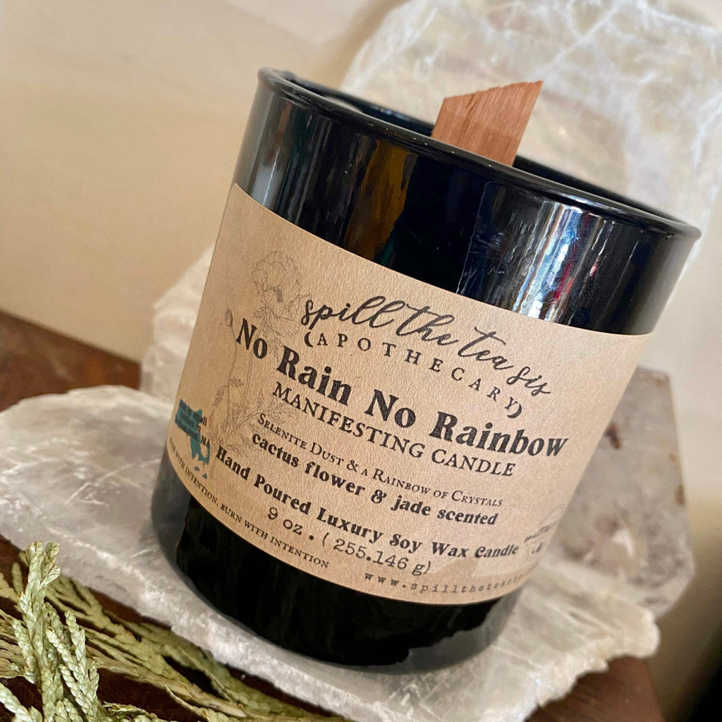 No Rain No Rainbow Intention Candle | Grief, Loss & Healing Soy Wax Candle