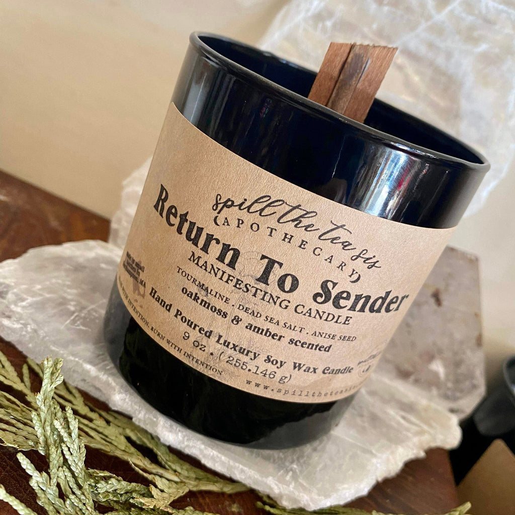 Return To Sender Intention Candle | Protection & Energy Clearing Soy Wax Candle