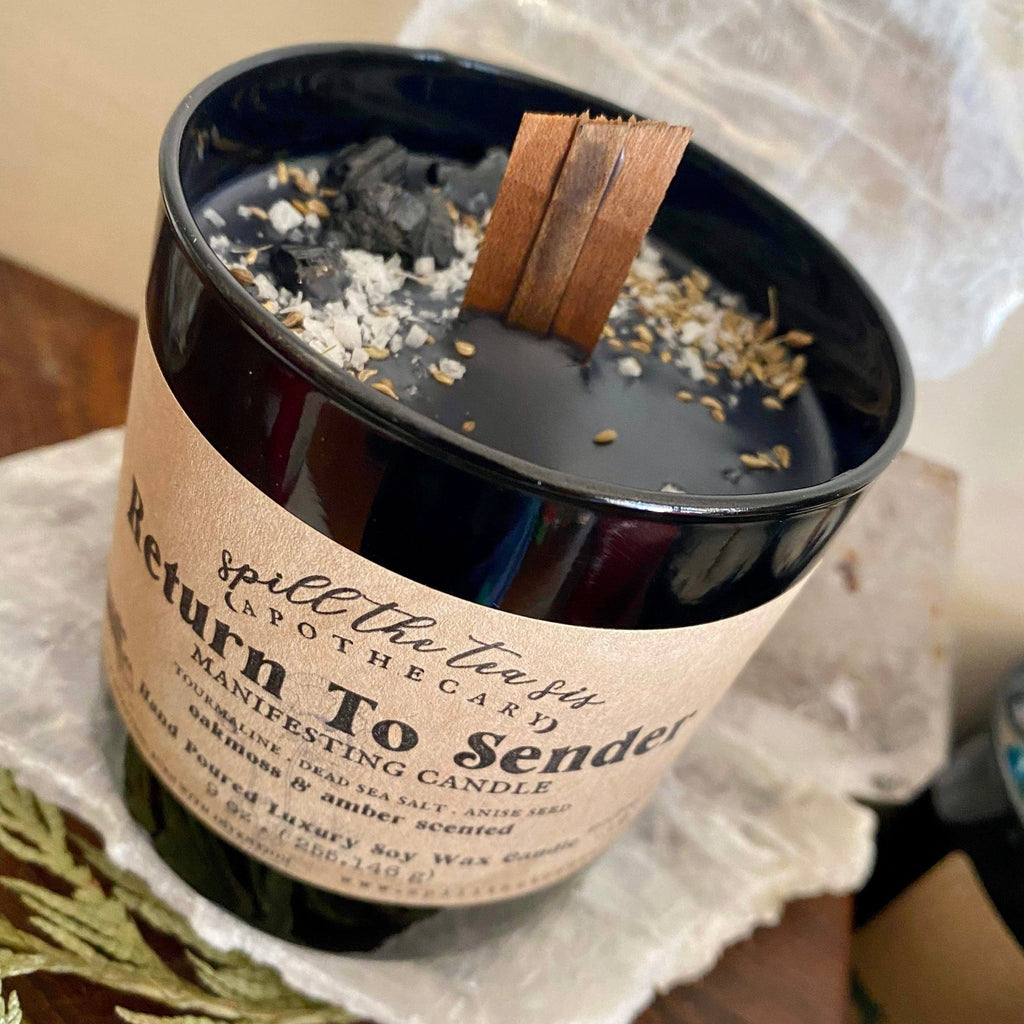 Return To Sender Intention Candle | Protection & Energy Clearing Soy Wax Candle