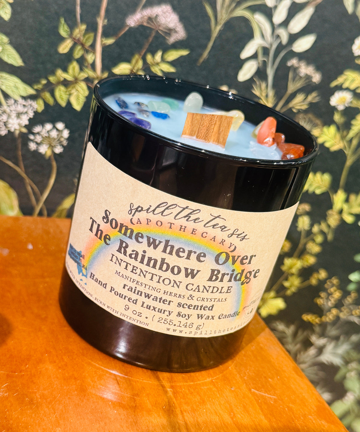 Somewhere Over the Rainbow Bridge Candle | Pet Memorial Manifestation Candle