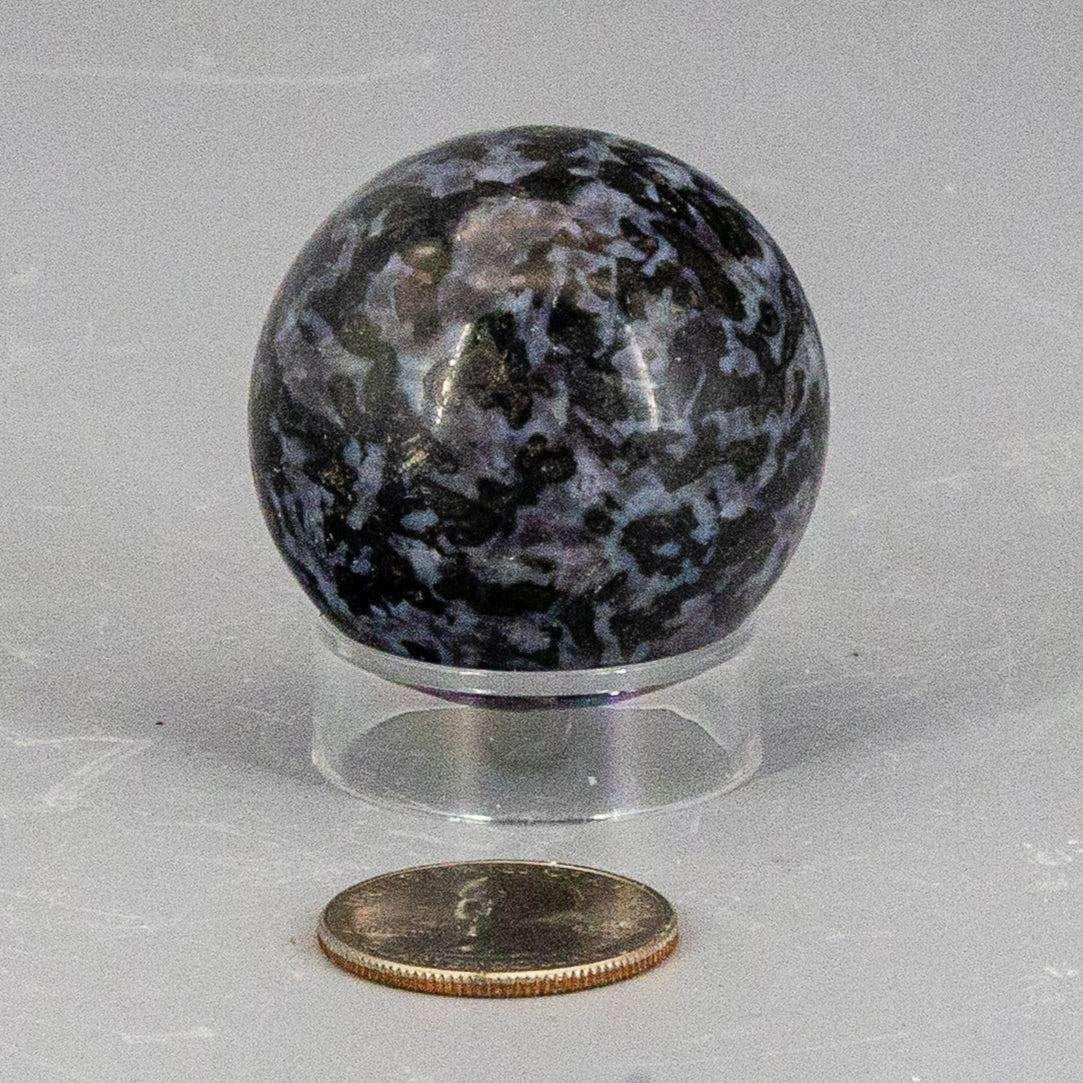 Indigo Gabbro Crystal Sphere Mystic Merlinite Stone